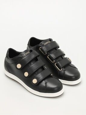 Jimmy Choo Black Leather Sneakers